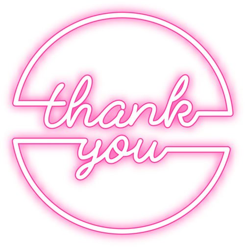 Thank You Neon  Sign Illustration 